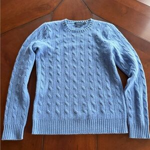 Blue Cable Knit Sweater